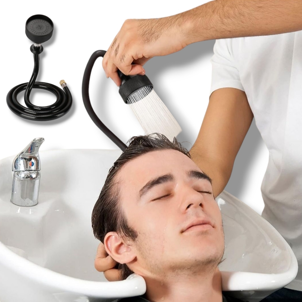 NWT 🖤 CHALUT BEAUTÉ Salon Shampoo Bowl Black Rubber Hose Receiver Kit